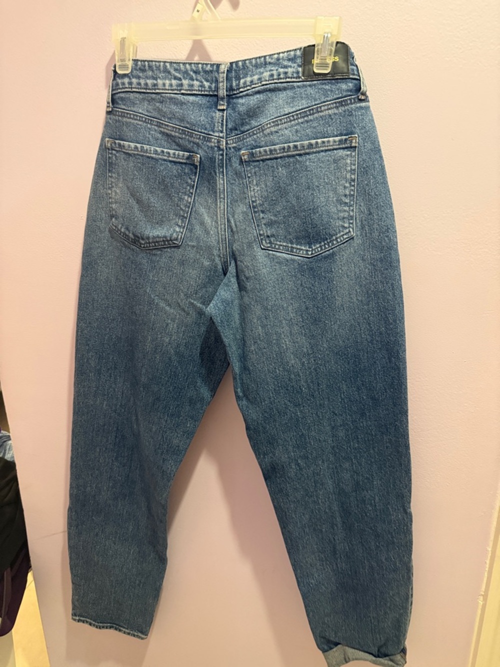 Express Wide Leg Jeans in Classic Blue - Picture 5 of 5